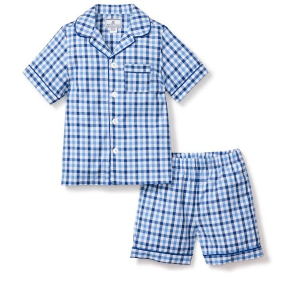 Petite Plume Boys Blue Plaid Pajama Set Size 10 - Cotton & Modacrylic - Picture 2 of 13